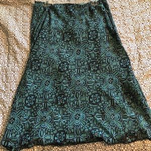 Very Pretty Turquoise Below The Knee Skirt